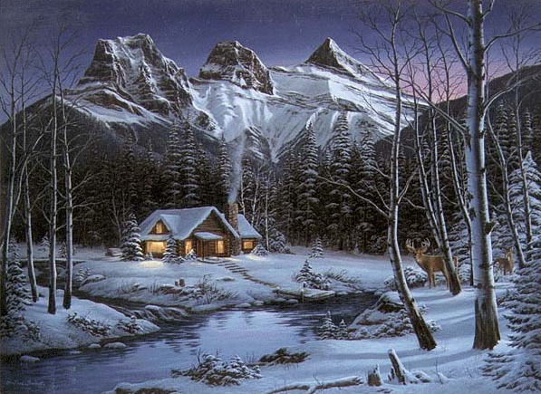(image for) Handmade oil painting Copy paintings of famous artists Fred Buchwitz's Winter Solitude